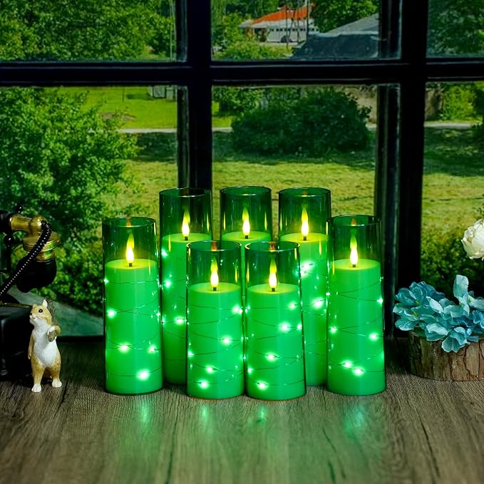 Flameless Candles, with Embedded Star String, Battery Operated Candles - Image 3