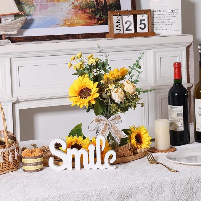 CEWOR Fake Flowers in Vase, Artificial Flowers - Image 4