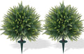Artificial 2 Pack Cedar Topiary Trees by FEELTHENEWWORLD