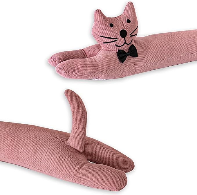 Cat Fabric Under Door Draft Stopper, 3LB Heavy Duty Decorative Soundproof Door - Image 3