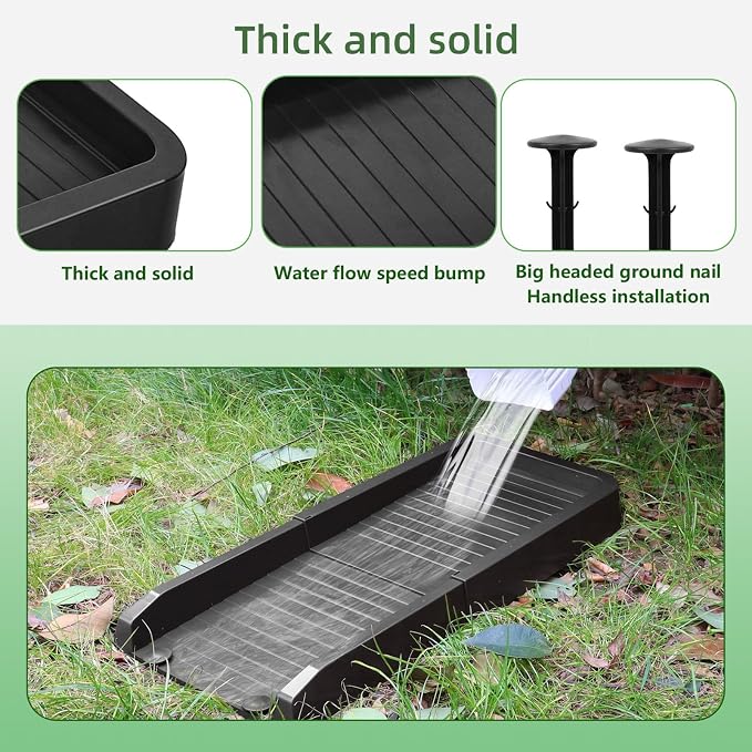 Jiawu 4 Pack Rain Gutter Downspout Block, Gutter Downspout Extensions, Down - Image 3
