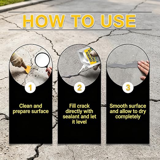 Waterproof Concrete Crack Filler & Sealant, Heavy Duty Concrete Crack Repair - Image 6