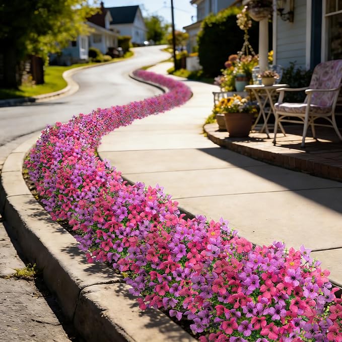 16 Pcs Artificial Flowers for Outdoors Decor, silk flowers, faux plastic plants - Image 7