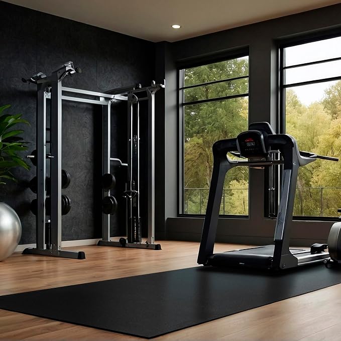 MSI Rubber Utility Mat 48in. x 96in. Black Floor Mat Pack Accent Wall Tile - Image 2