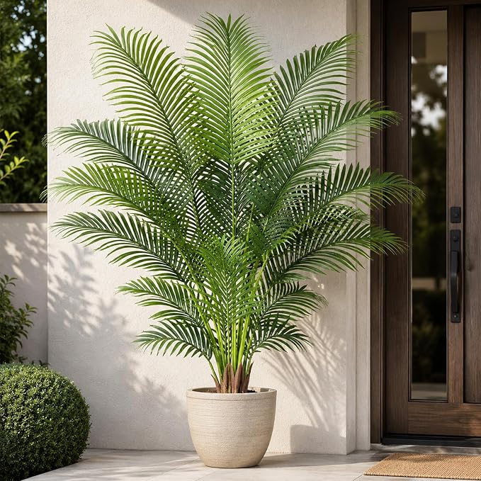 Artificial Palm Tree 6.2ft Tall Fake Palm Tree Indoor Decor - Image 3