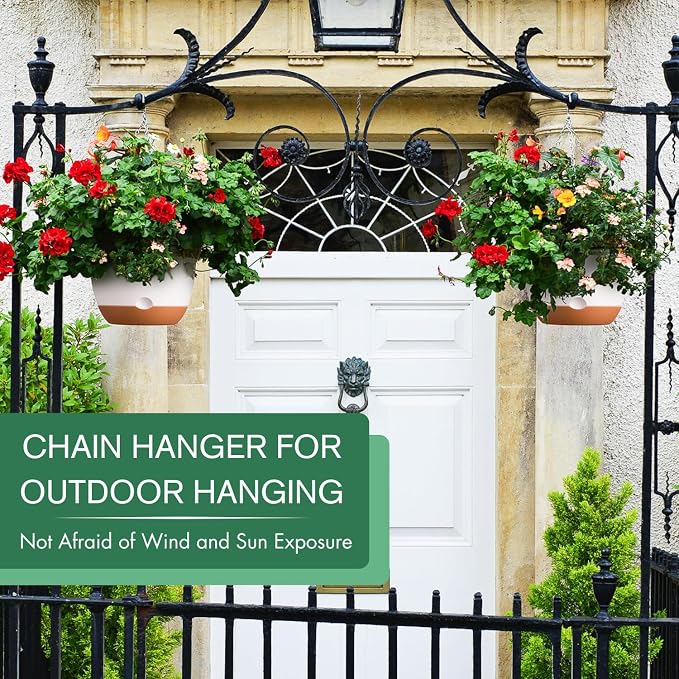 3 Pack 8/10/12 Inch Hanging Planters - Image 7