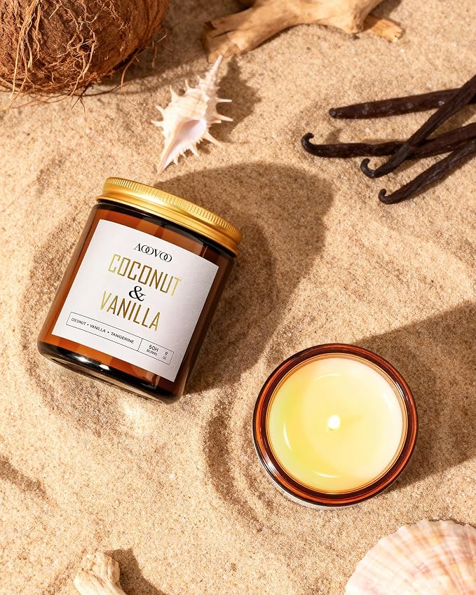 AOOVOO Coconut Vanilla Candles - 36 oz Scented Candles - Image 3