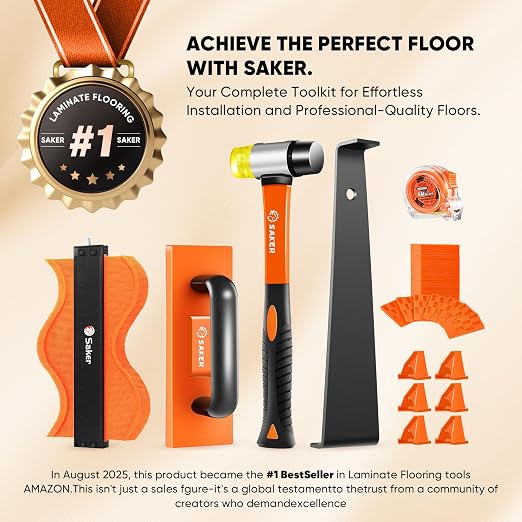 Saker Laminate Flooring Tools, 65-Piece Wood Flooring Installation Kit | 60 - Image 2