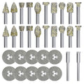 32Pcs Diamond Grinding Bits for Dremel, Grinding Cutting Wheel | 1/8”Shank for by FlexibleshaftRotaryToolAtt