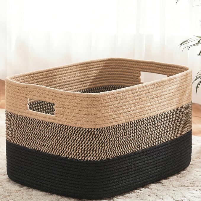 Artfeel Blanket Basket, Rectangle Woven Baskets by Artfeel