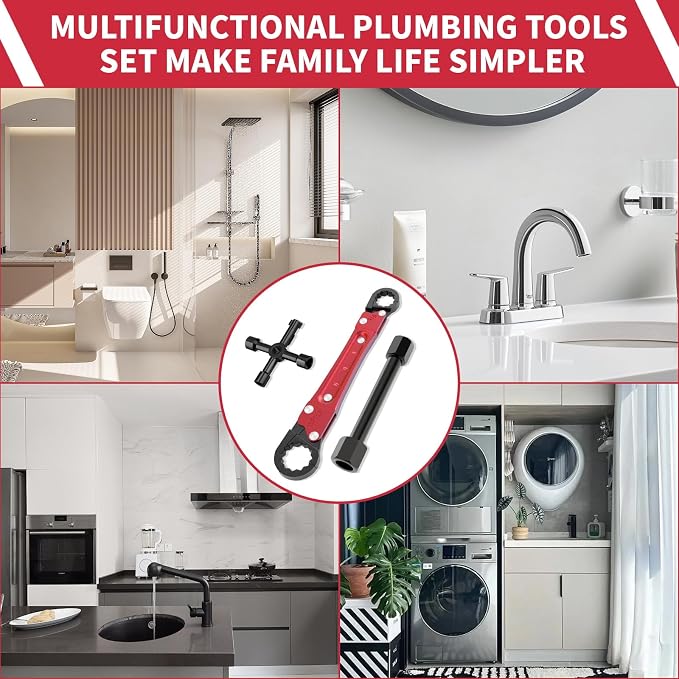 Angle Stop Wrench Kit, 3-Piece Plumbing Tool Set - Image 5