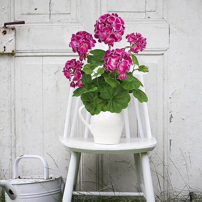 FOREST PRINCE 18" Artificial Geraniums - Image 5
