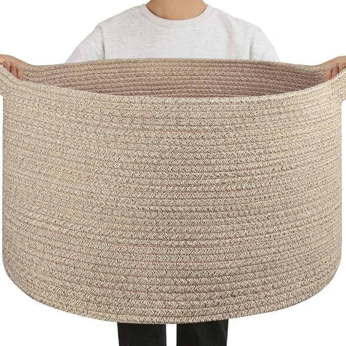OIAHOMY 90L Extra Large Blanket Basket by MasterofSpaceOptimization