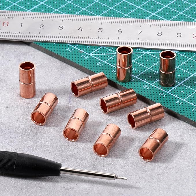 10 Pcs Straight Copper Fittings 1/4 Inch Copper Pipe Welding Joint Pipe - Image 4