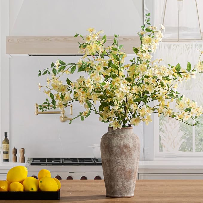 Ceramic Rustic Vase, Large Flower Vase Tall Farmhouse Decorative Vase Floral - Image 7