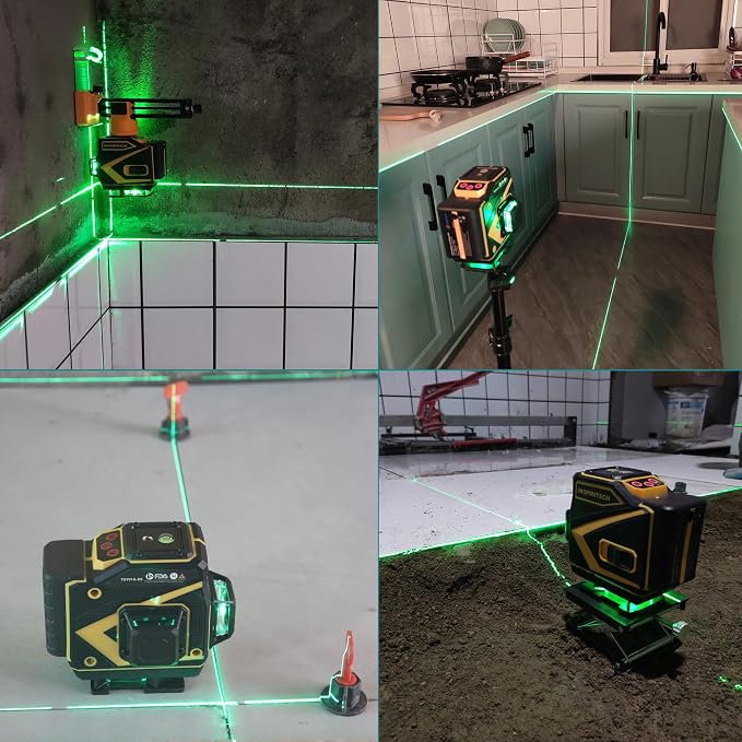Floor Laser Level Self Leveling, 3x360 Horizontal Vertical Cross Line laser - Image 4