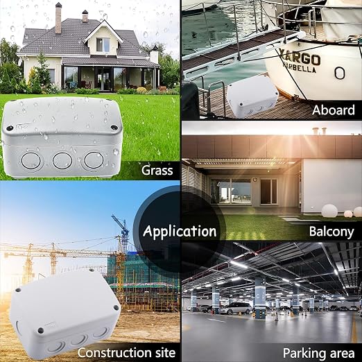 Outdoor Junction Box, with 4PK White 20mm Cable Gland - Image 4