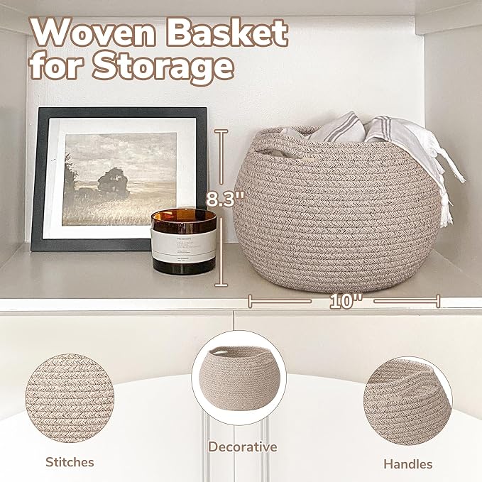 Goodpick Round Woven Rope Storage Basket - Image 4