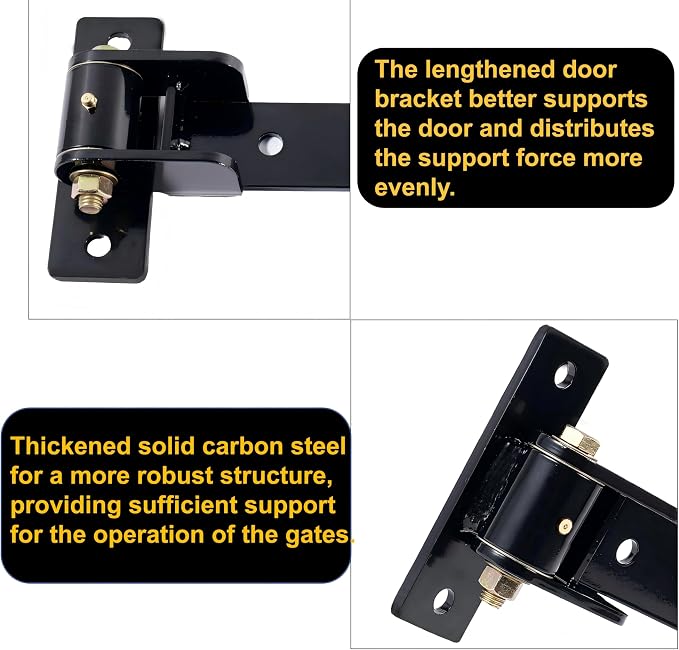 13" Heavy Duty Strap Gate Hinges, 900LBS Load Capacity, Thickened Solid Steel | - Image 4