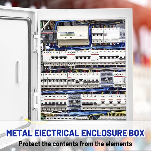 Electrical Junction Box 20x16x6, NEMA 4X IP66 Steel Enclosure Box | 1.5mm steel - Image 2