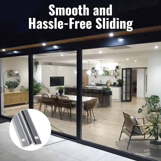 KC Hardware Stainless Steel Sliding Glass Door Screw Down Track, Inverted V - Image 5