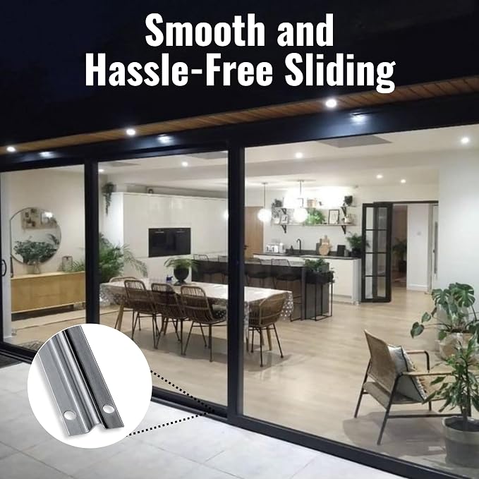 KC Hardware Stainless Steel Sliding Glass Door Screw Down Track, Inverted V - Image 5