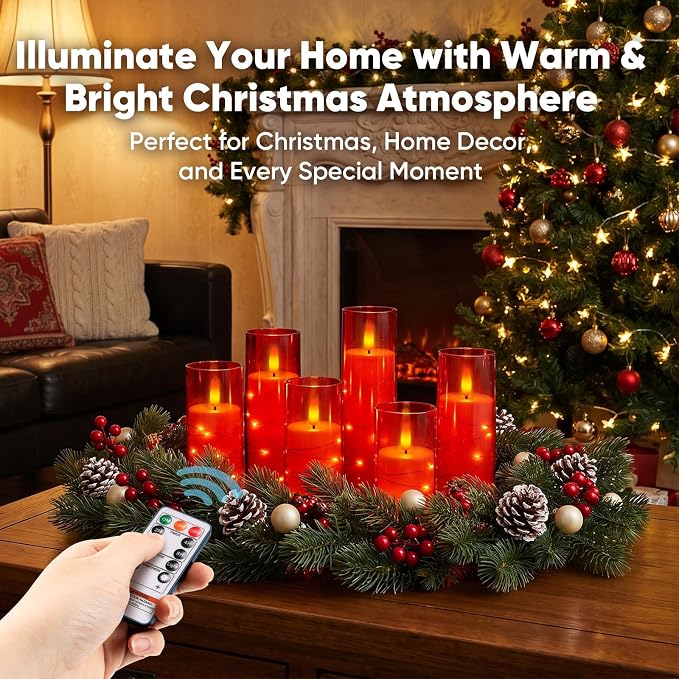 Raycare 18 Pcs Flameless Battery Operated Pillar Candles - Image 2