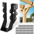 25 Pcs Black 2x6 Joist Hanger, LU26 18 Gauge Double Shear Face Mount Joist by Chenteel