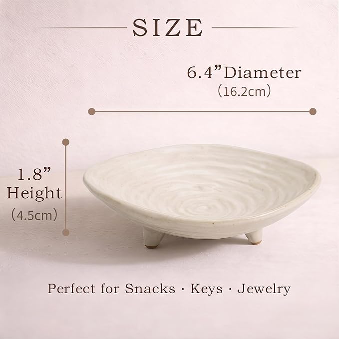 Small Decorative Bowl, 6” Ceramic Key Bowl - Image 6