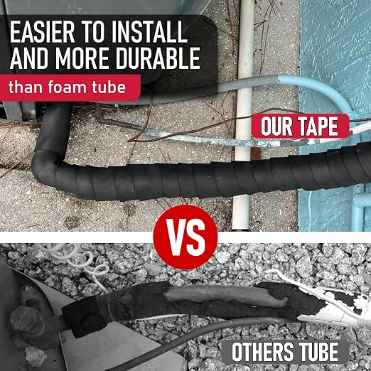 2 inch x 14 ft, AC Line Pipe Insulation, Outdoor Pipe Insulation Wrap - Image 6