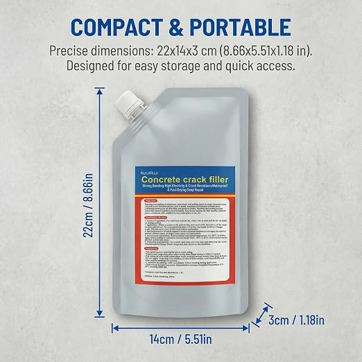 Self-Leveling Waterproof Concrete Crack Filler sealant 2-Pack, High Elasticity - Image 8