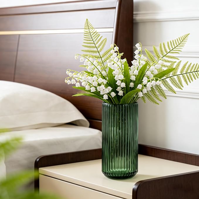 Flower Vase 7.5 inch Green Thickened Glass Vase - Image 3