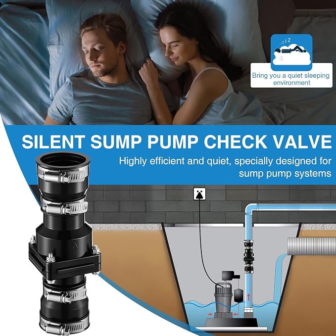 Tellingyou Sump Pump Check Valve Fits 1-1/2 inch or 1-1/4 inch Pipe | Slip On - Image 7