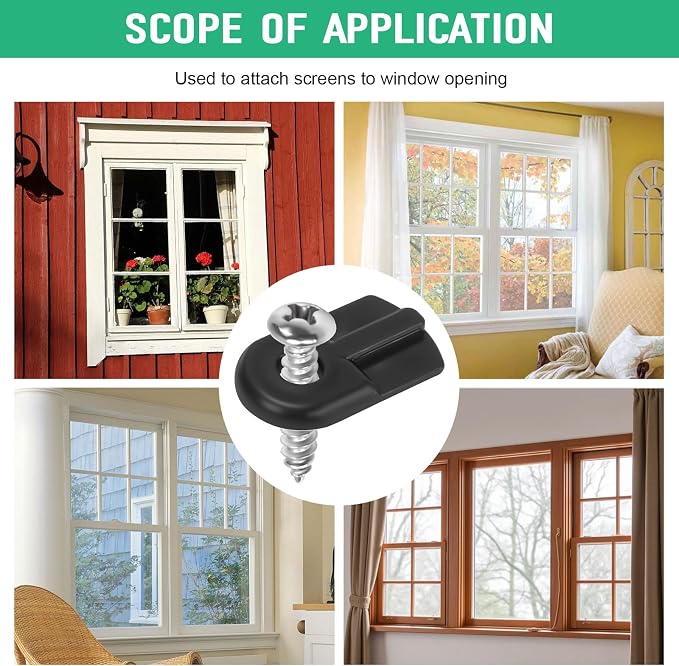 20 Pack Flush Storm Window Screen Door Clips to Hold in Windows, Storm Door - Image 7