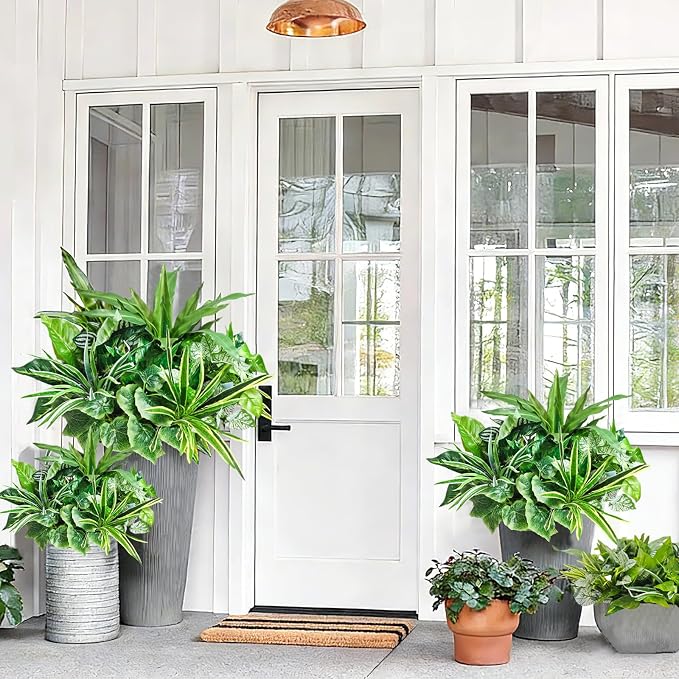 Artificial Plants for Outdoors Faux Greenery Leaves UV Resistant Realistic - Image 8