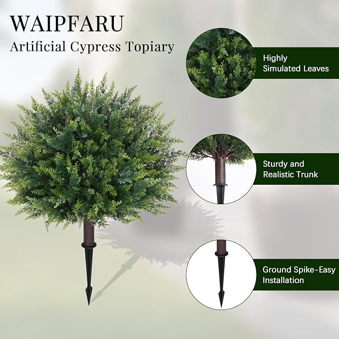 Artificial Plants Outdoor, Fake Bushes, Waterproof, Easy Installation, Ground - Image 3