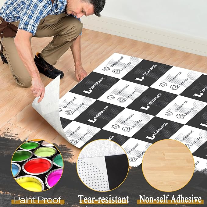 40" x100ft Hardwood Floor Protector Film Roll Temporary Renovation Cover - Image 4