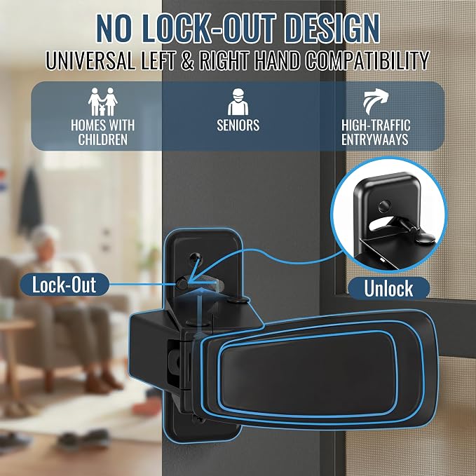 Screen Door Latch Replacement Kit | Replacement Door Handle Hardware, Easy - Image 3