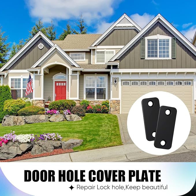Blulu 2 Set Door Hole Cover Plate Blank Strike Filler Plate, Increase Home - Image 6