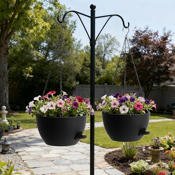 UOUZ 13 Inch 2 Pack Large Self Watering Hanging Planters - Image 4