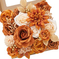 Alecono Orange Artificial Flowers, Silk Fake Fall Floral Set | by AleconoBetterYourLife