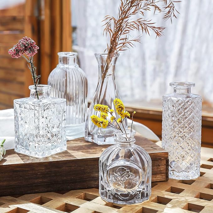 Glass Bud Vases -Set of 20 for Flowers, Small Clear Bud Vases in Bulk for - Image 5