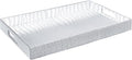 Home Redefined 17.5"x12" Silver Glossy Crocodile Faux Leather Serving Tray by HomeRedefined