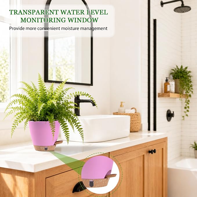 6 Inch Small Self Watering Pots - Image 5
