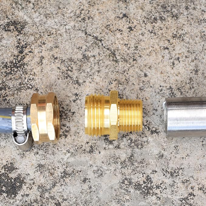 Garden hose adapter, 3/4" GHT to 1/2" NPT male connector, garden hose joint - Image 6