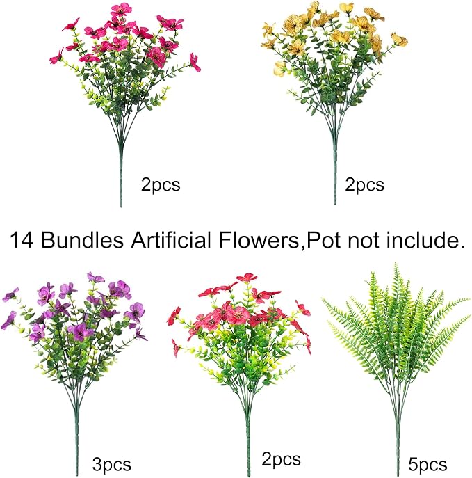 Artificial Faux Outdoor Flowers Plants - Image 4