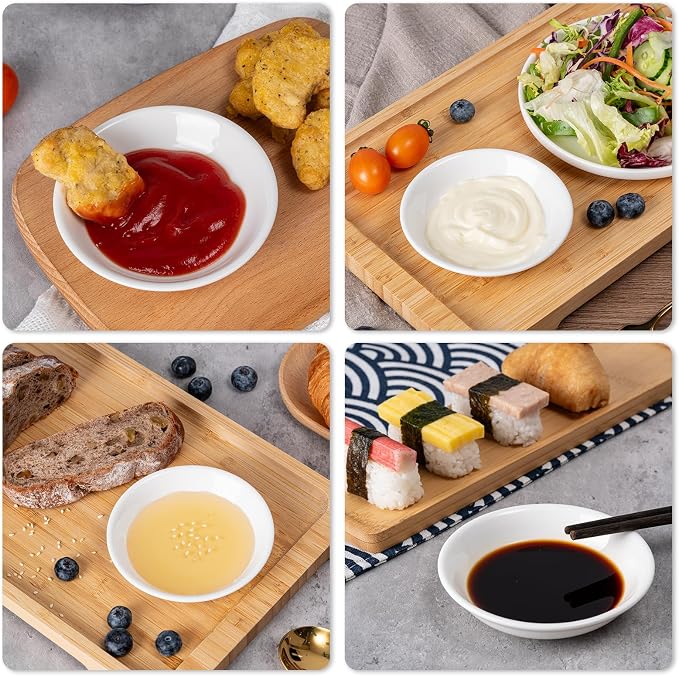 Eisinly 6 Pack Dipping Bowls, 3 OZ Small Ceramic Soy Sauce Dish, Dishwasher Safe - Image 7