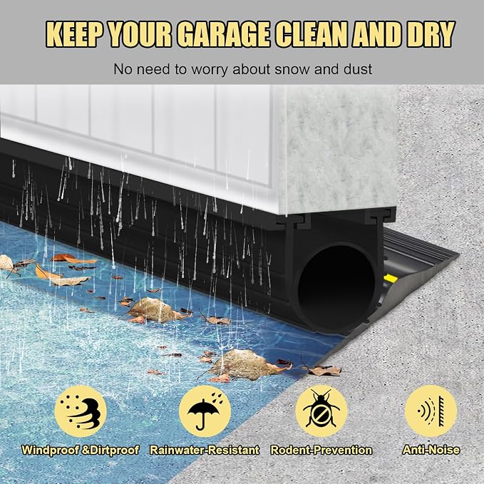 DGSL Garage Door Bottom Seal, 5/16 T-End Rubber Weather Stripping, 12 FT | U+O - Image 6