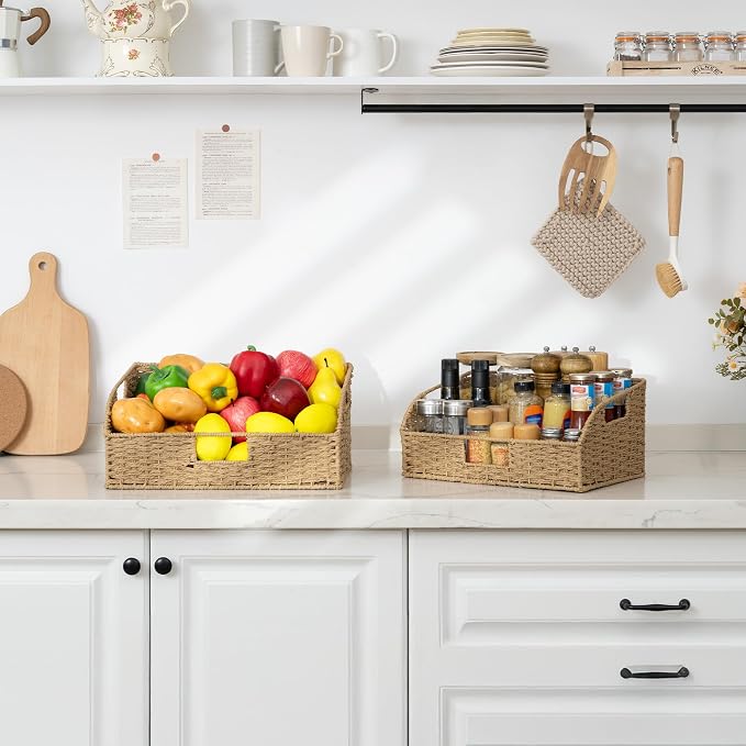 StorageWorks Pantry Baskets for Organizing, Wicker Basket for Storage, Pantry - Image 8