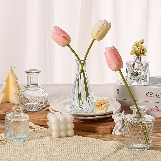 Arme Glass Bud vases in Bulk，Small Glass Flower Vase - Image 7